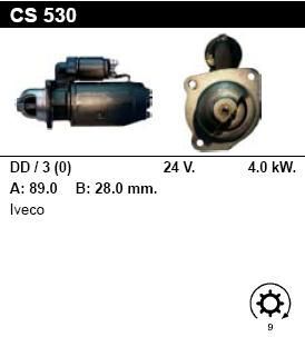 Стартер - IVECO - MK - 80-13 6.1 - CS530