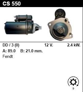 Стартер - FENDT - 610 - 5.7 Diesel - CS550