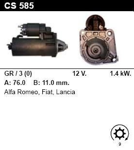 Стартер - ALFA ROMEO - ALFA 155 - 2.0 TWIN SPARK - CS585