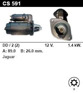 Стартер - JAGUAR - XJ - 6 4.2 - CS591