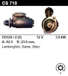 Стартер - LAMBORGHINI - Agriculture - 115 6.0 Diesel Formula - CS718