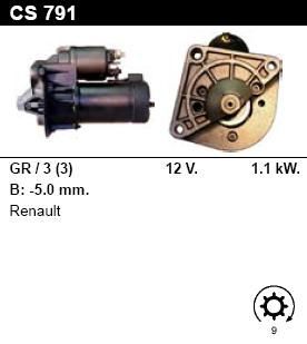 Стартер - RENAULT - SAFRANE - 2.0 12V - CS791