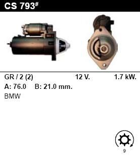 Стартер - BMW - 540 - 4.0 I V8 - CS793