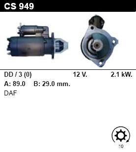 Стартер - DAF - FG - 420 2.5 DIESEL LEYLAND - CS949