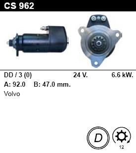 Стартер - VOLVO - Trucks (Грузовые) - FM 12/460 12.1 - CS962