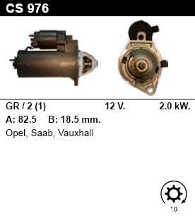 Стартер - OPEL - ZAFIRA - A 2.0 Diesel Di 16V - CS976