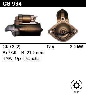Стартер - BMW - 325 - 2.5 TDS - CS984