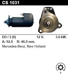 Стартер - MERCEDES-BENZ - MOTORS - ENGINE 9.6 - CS1031