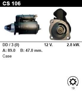 Стартер - CASE - VARIOUS MODELS - 674 - CS106