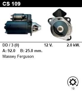 Стартер - MASSEY FERGUSON - VARIOUS MODELS - 350 - CS109