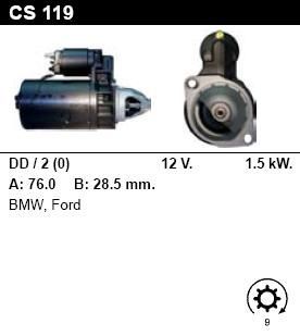 Стартер - BMW - 316 - 1.8 ECOTRONIC - CS119