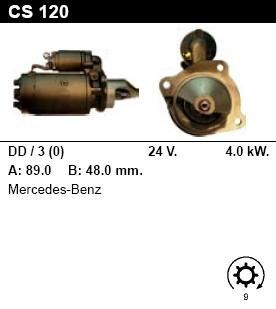 Стартер - MERCEDES-BENZ - Trucks (Грузовые) - 914 6.0 - CS120