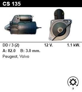 Стартер - VOLVO - 780 - 2.8 - CS135