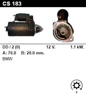 Стартер - BMW - 520 - 2.0 I K-JETRONIC - CS183