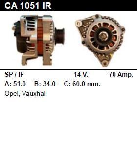 Генератор - VAUXHALL - CAVALIER - 2.5 V6 - CA1051