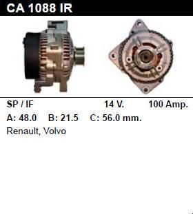 Генератор - VOLVO - S40 - 2.0 16V - CA1088