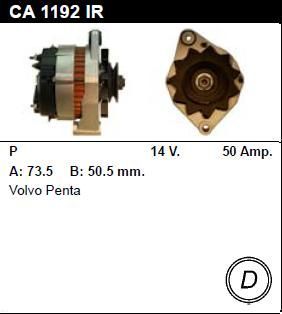 Генератор - VOLVO - VARIOUS MODELS - ENGINE - CA1192