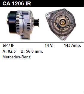 Генератор - MERCEDES-BENZ - S 420 - 4.2 - CA1206