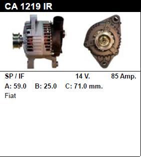 Генератор - FIAT - SIENA - 1.6 16V - CA1219
