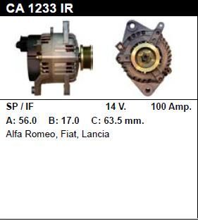 Генератор - ALFA ROMEO - ALFA 155 - 2.0 TURBO 16V 4X4 - CA1233