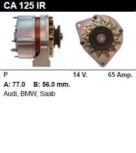 Генератор - BMW - 520 - 2.0 V6 - CA125