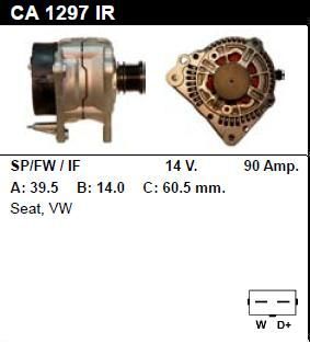Генератор - SEAT - IBIZA - 1.9 SDI - CA1297