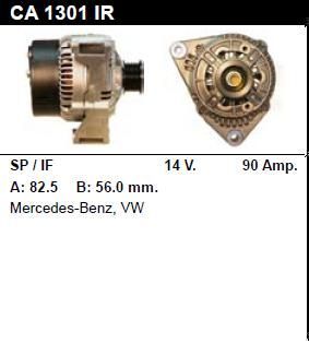 Генератор - MERCEDES-BENZ - Sprinter - 314 2.3 4X4 - CA1301