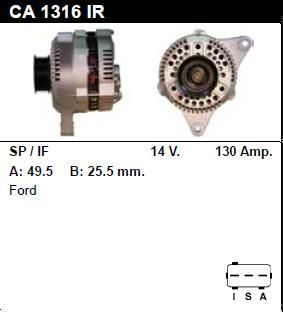 Генератор - FORD - COUGAR - 2.5 V6 24V - CA1316