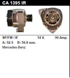 Генератор - MERCEDES-BENZ - E 250 - 2.5 TD - CA1395