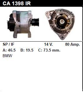 Генератор - BMW - 316 - 1.6 G - CA1398