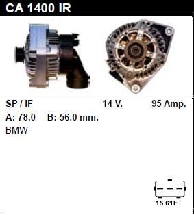 Генератор - BMW - 525 - 2.5 TDS - CA1400