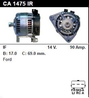 Генератор - FORD - FOCUS - 1.8 TDDI - CA1475