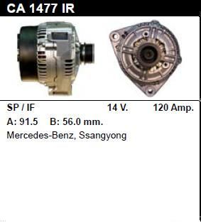 Генератор - MERCEDES-BENZ - SL 320 - 3.2 - CA1477