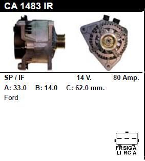 Генератор - FORD - FOCUS - 1.8 I 16V - CA1483