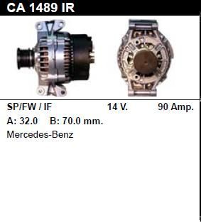 Генератор - MERCEDES-BENZ - Sprinter - 313 2.1 CDI 4X4 - CA1489