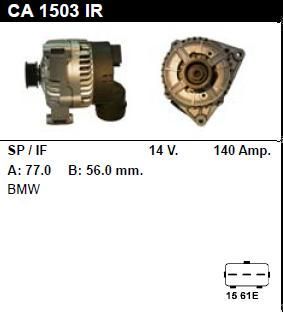 Генератор - BMW - 525 - 2.5 TD - CA1503