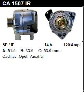 Генератор - OPEL - VECTRA - B 2.5 V6 - CA1507