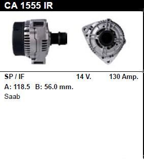 Генератор - SAAB - 40307 - 2.3 TURBO BIOPOWER - CA1555
