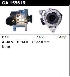 Генератор - IVECO - OTHERS - 40420 2.8 DIESEL - CA1556