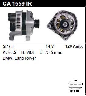 Генератор - BMW - 525 - 2.5 DIESEL - CA1559