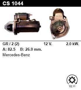 Стартер - MERCEDES-BENZ - Sprinter - 412 2.9 DIESEL - CS1044