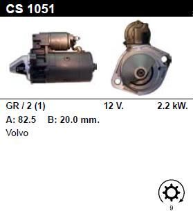 Стартер - VOLVO - 850 - 2.5 TDI - CS1051