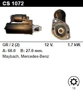 Стартер - MERCEDES-BENZ - G 55 AMG - 5.4 - CS1072