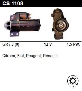 Стартер - RENAULT - CLIO - 3.0 V6 SPORT - CS1108