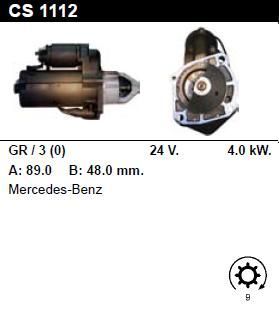 Стартер - MERCEDES-BENZ - Trucks (Грузовые) - U 3000 4.2 - CS1112