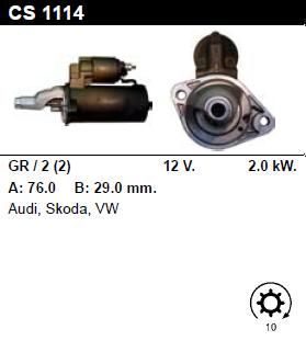 Стартер - AUDI - A8 - 2.5 TDI QUATTRO - CS1114