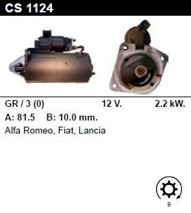 Стартер - ALFA ROMEO - ALFA 156 - 2.4 JTD - CS1124