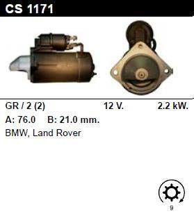 Стартер - BMW - X5 - 3.0 DIESEL - CS1171