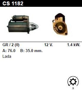 Стартер - LADA - SAMARA - 1.5 1500 FORMA - CS1182