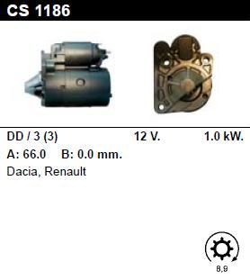 Стартер - RENAULT - CLIO - 1.4 16V - CS1186